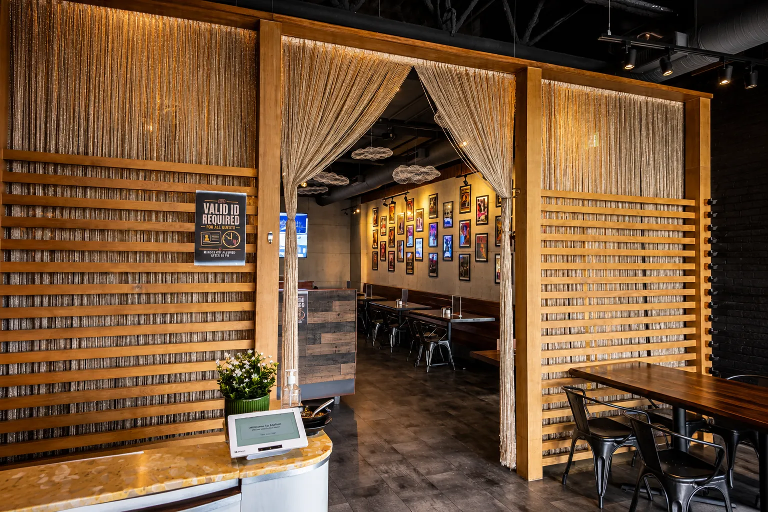 Dining area at Mehfeel Late Night Bar, an Indian restaurant in south Edmonton